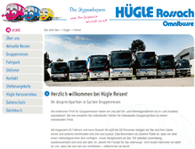 Tablet Screenshot of huegle-reisen.de
